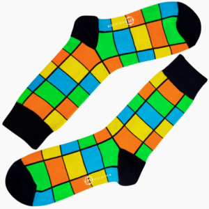 Meia Colorida Masculina Feminina Rectangle - MEIACOR