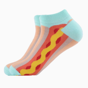 Meias Coloridas Femininas Curtas Hot Dog