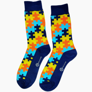 Meia Colorida Puzzle Pop
