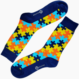 Meia cano longo Puzzle Pop