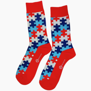 Meia Colorida Puzzle Pop - MEIACOR