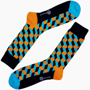 Meia Longa Colorida Parallelepiped MEIACOR