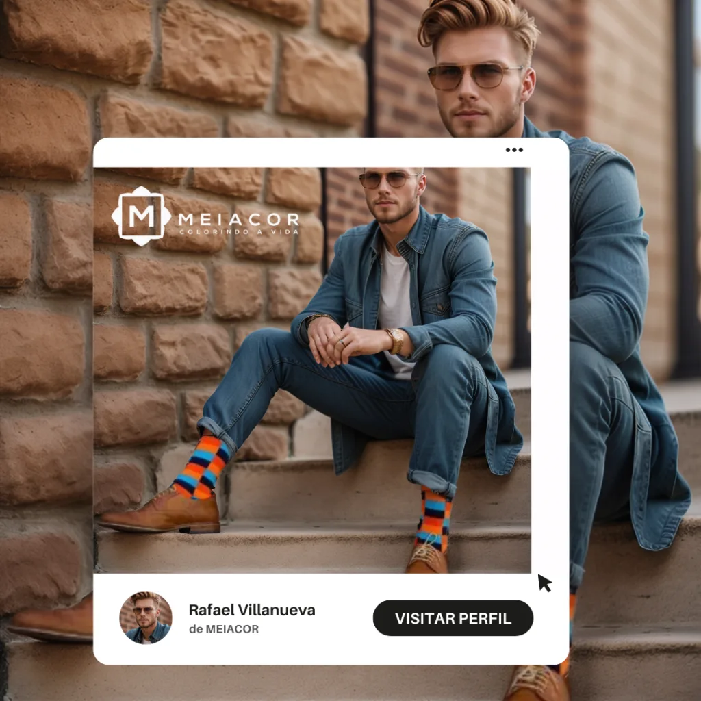 Meia Colorida Masculina - Meiacor