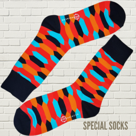 Meia Cano Alto Colorida Masculina